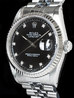Rolex Datejust 36 Jubilee Bracelet Black Diamonds Dial 16234 